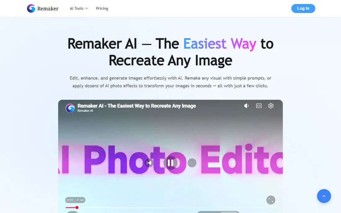 Remaker AI website
