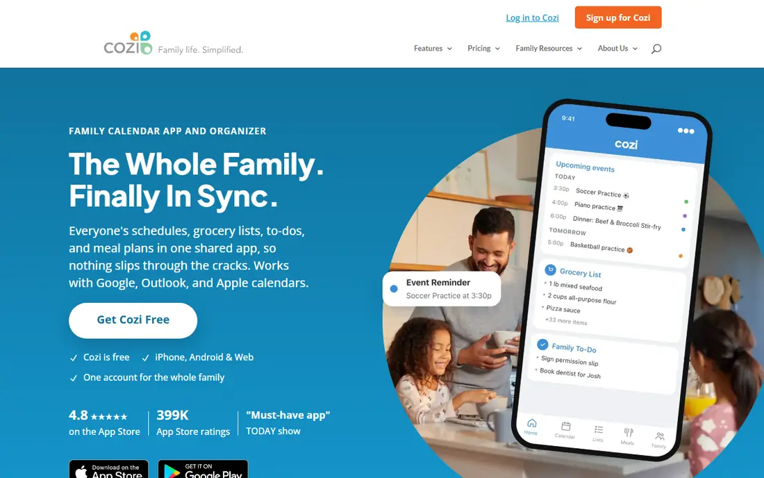 Cozi website