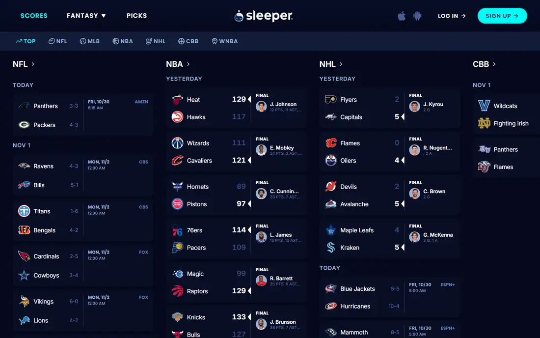 Sleeper website
