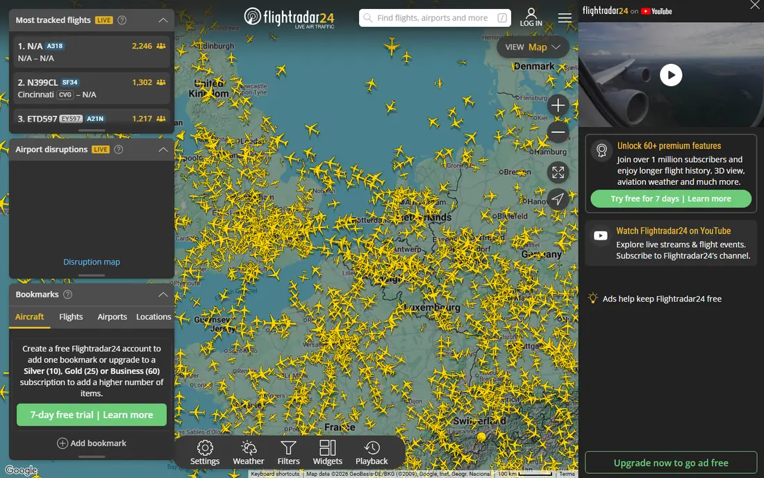Flightradar24 website