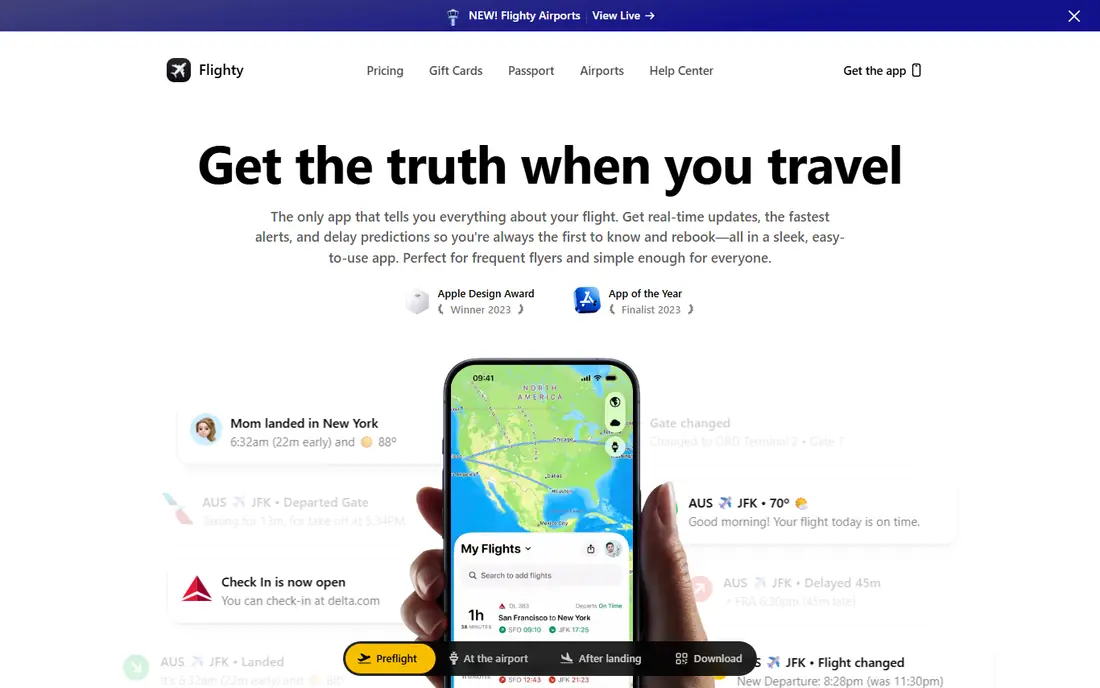 Flighty website