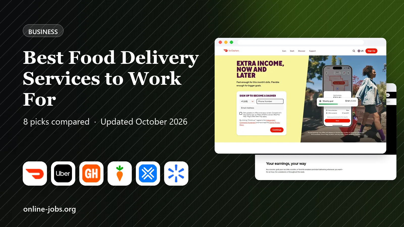 Best Food Delivery Services to Work For in 2026: 8 Services Compared