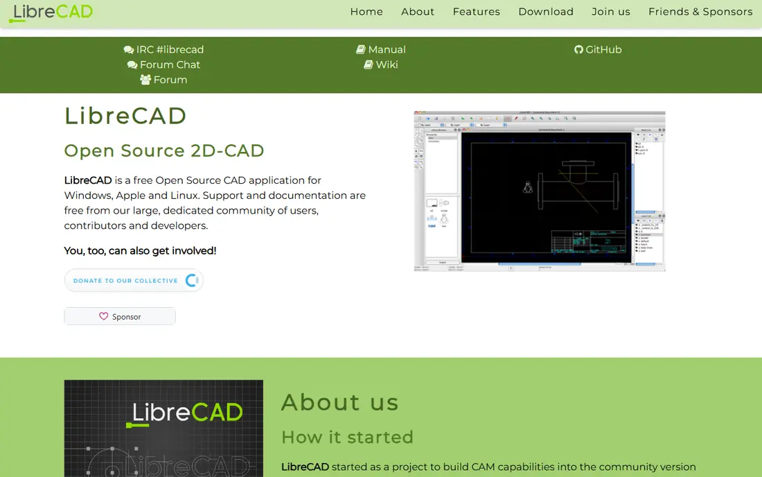 LibreCAD website
