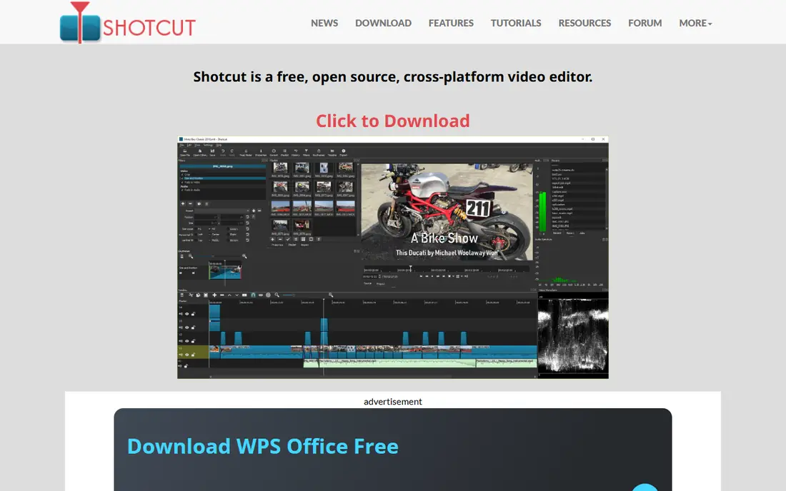 Shotcut website