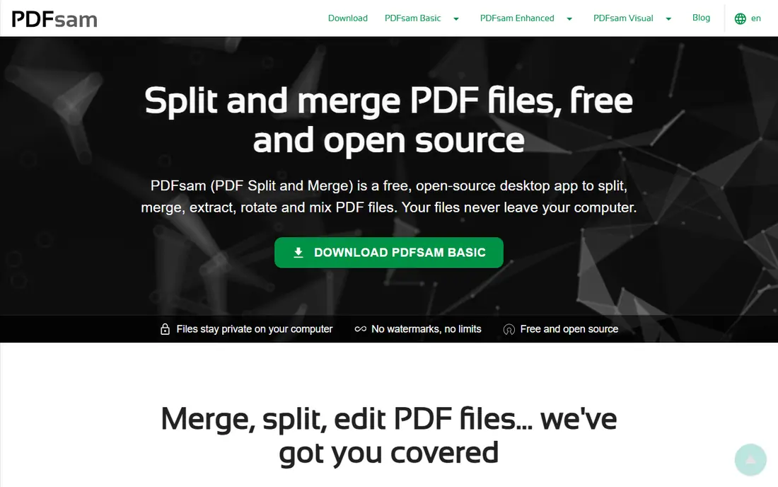 PDFsam Basic website