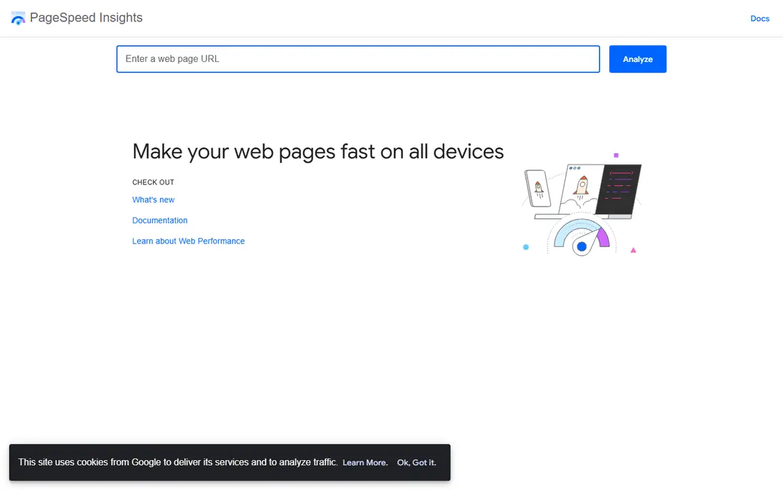 Google PageSpeed Insights website