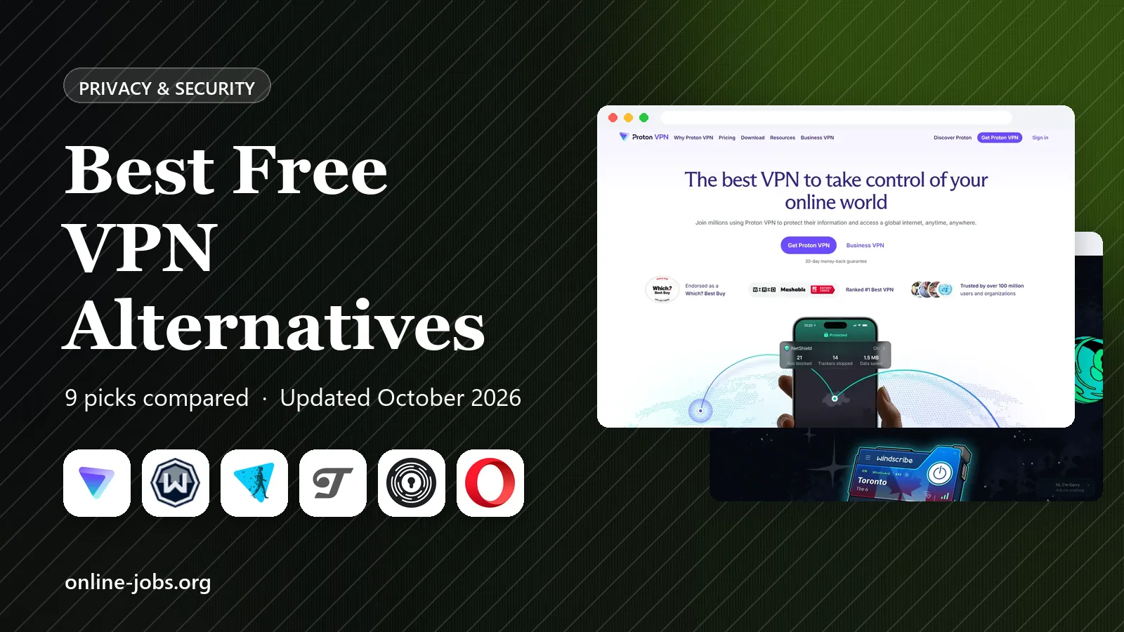 Best Free VPN Alternatives in 2026: 9 Apps Compared