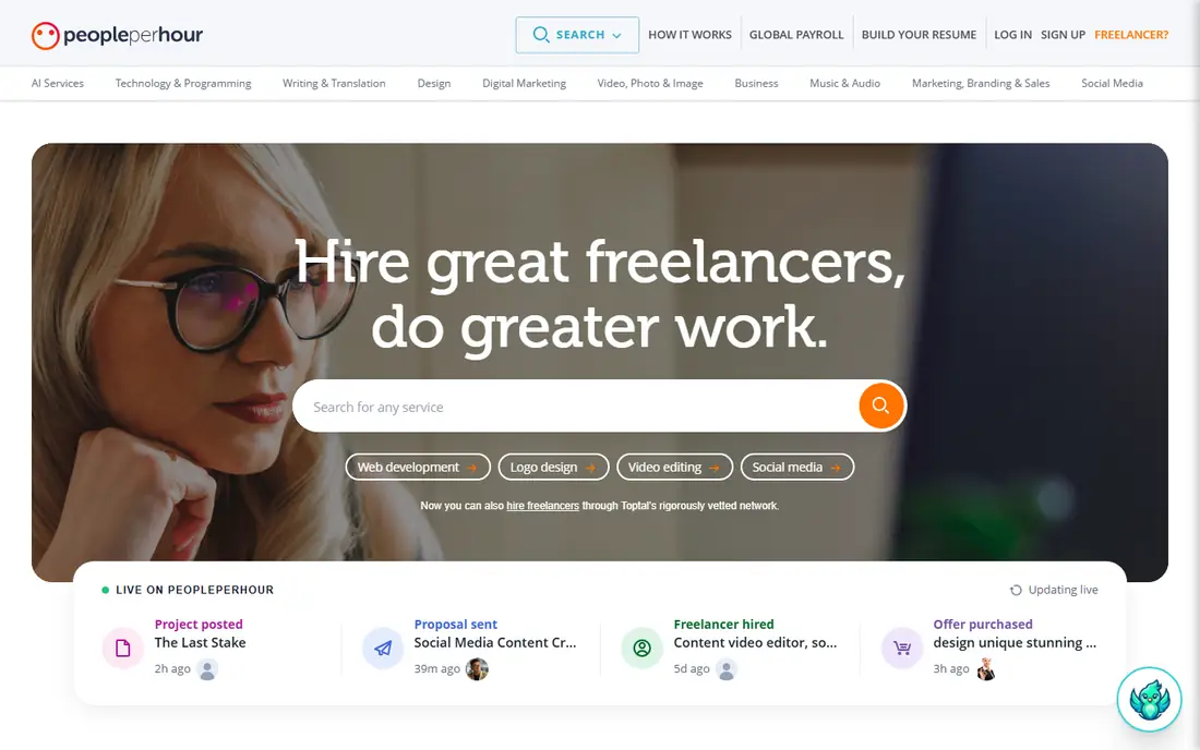 PeoplePerHour website