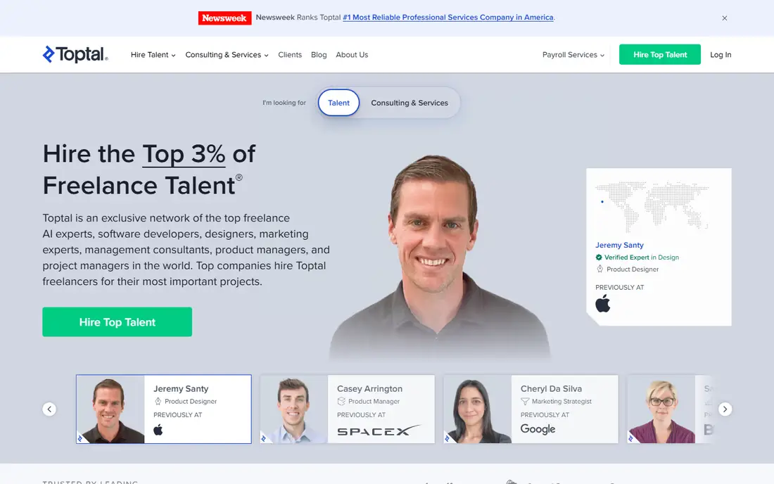 Toptal website