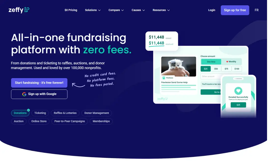 Zeffy website