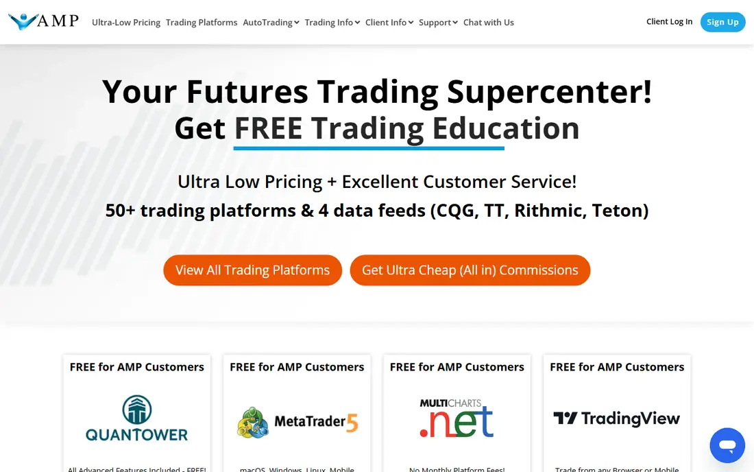 AMP Futures website
