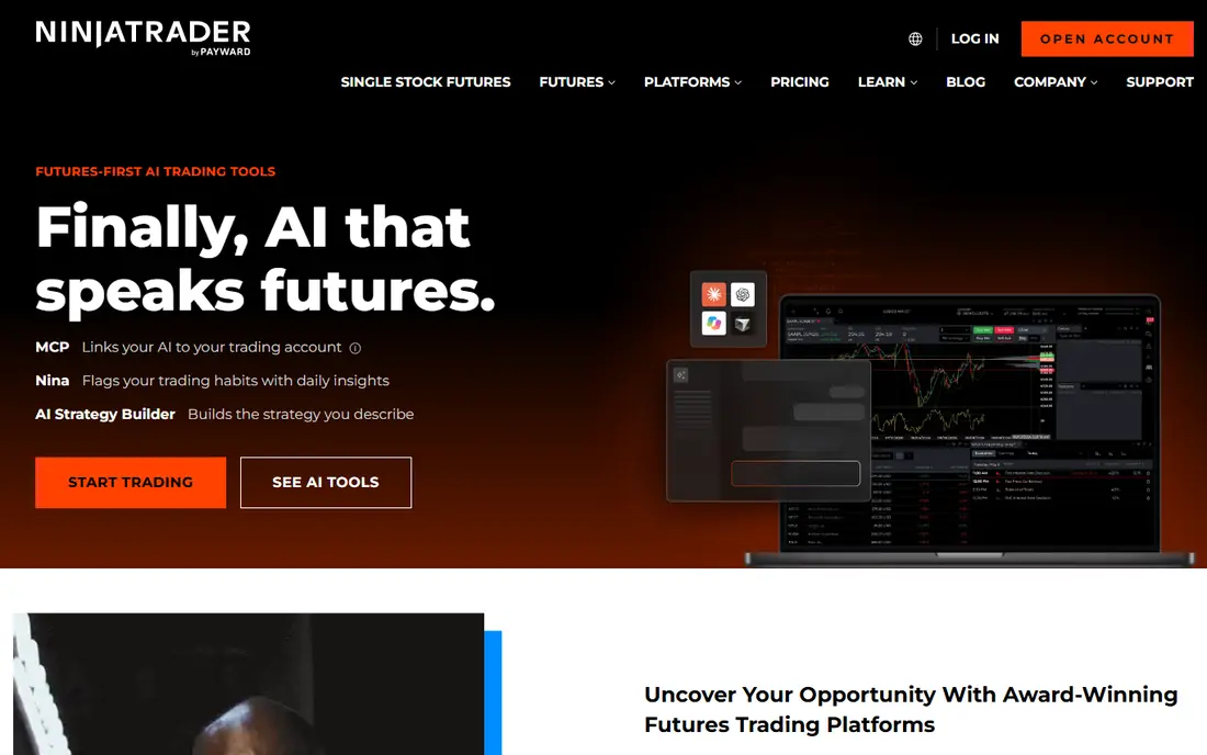NinjaTrader website