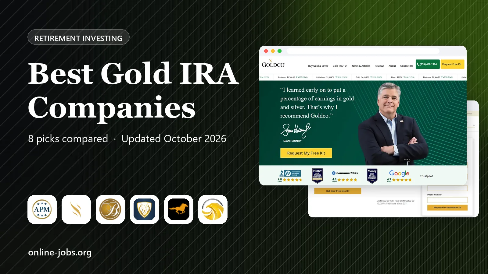 Best Gold IRA Companies in 2026: 8 Compared