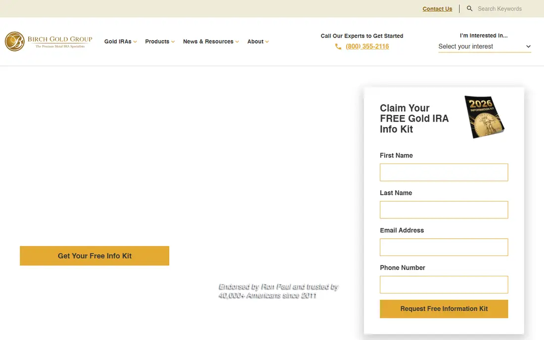 Birch Gold Group website