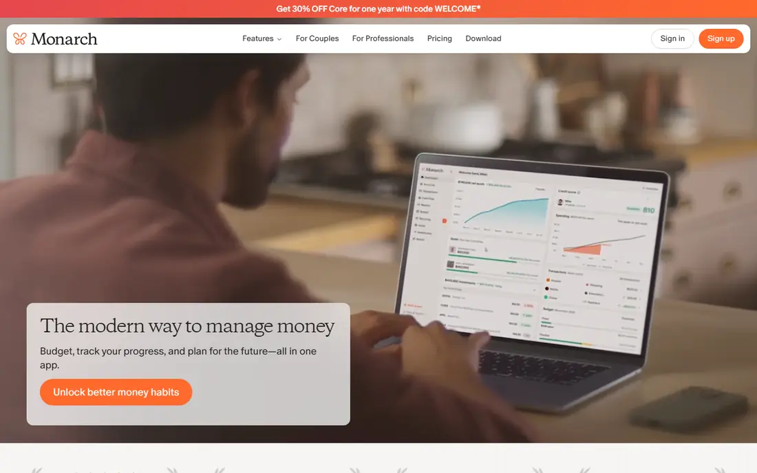 Monarch Money website