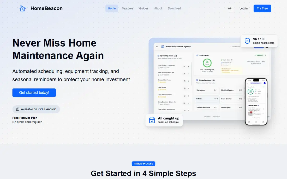 HomeBeacon website