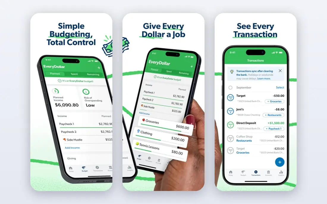 EveryDollar app screenshots