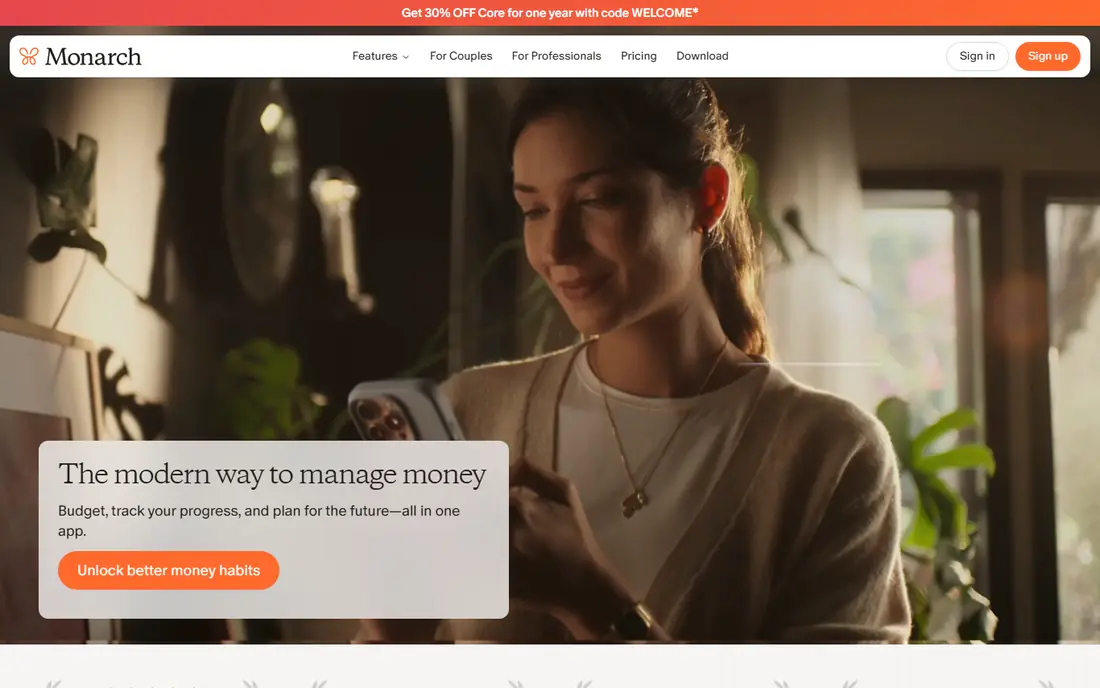 Monarch Money website