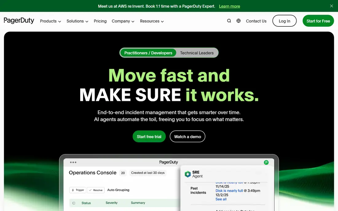 PagerDuty website