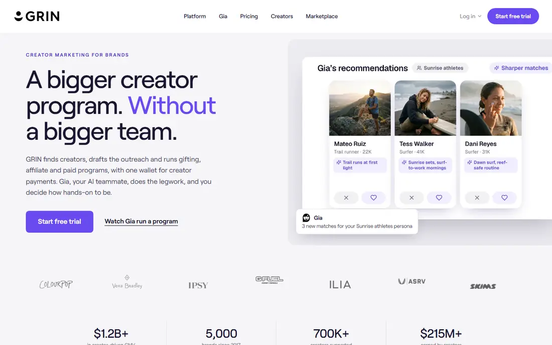 Grin website