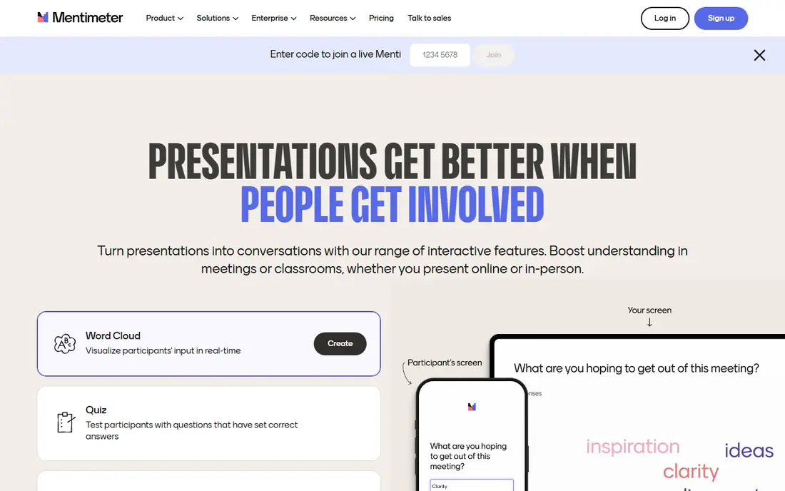 Mentimeter website