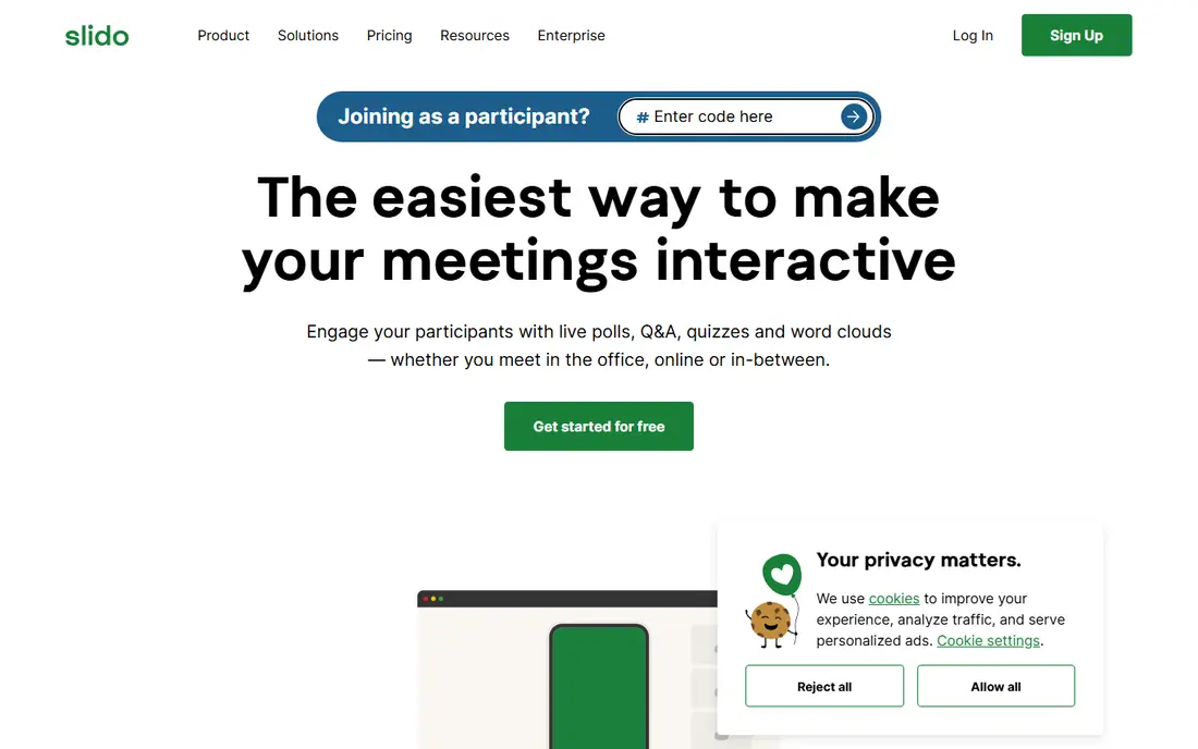 Slido website
