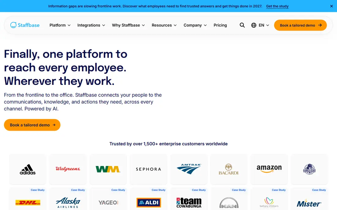 Staffbase website