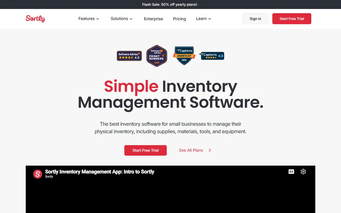Sortly website
