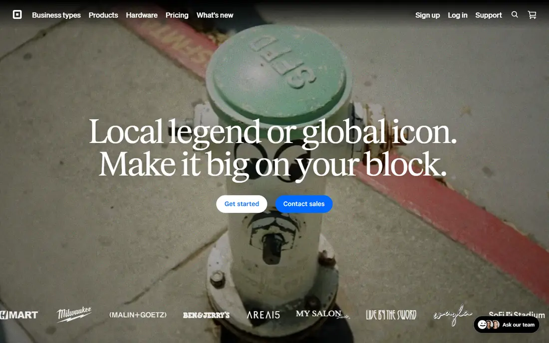Square for Retail website