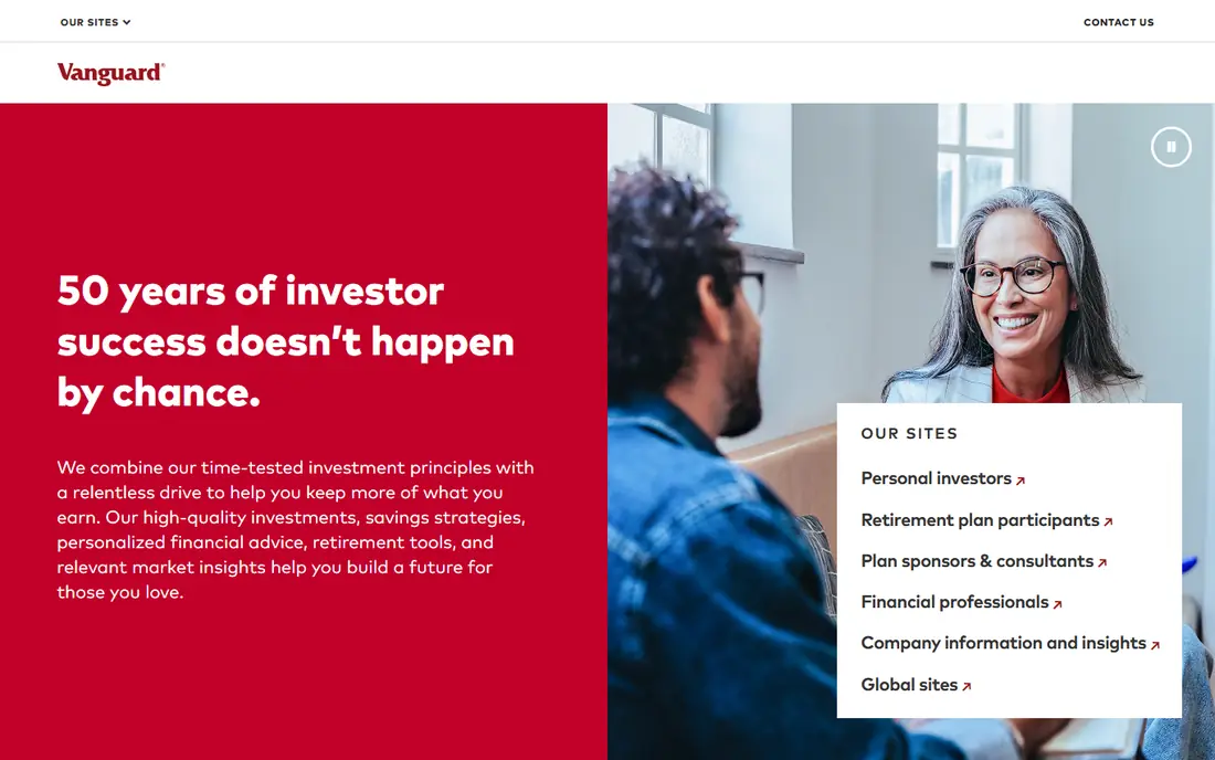 Vanguard website