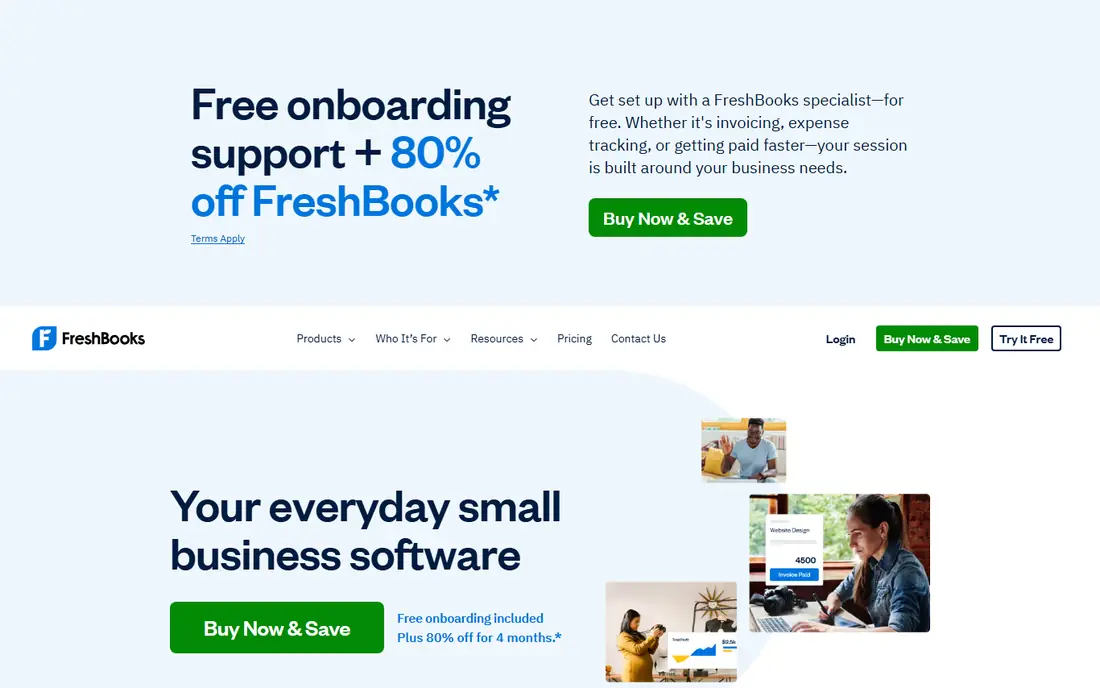 FreshBooks website