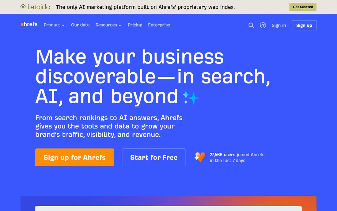 Ahrefs website