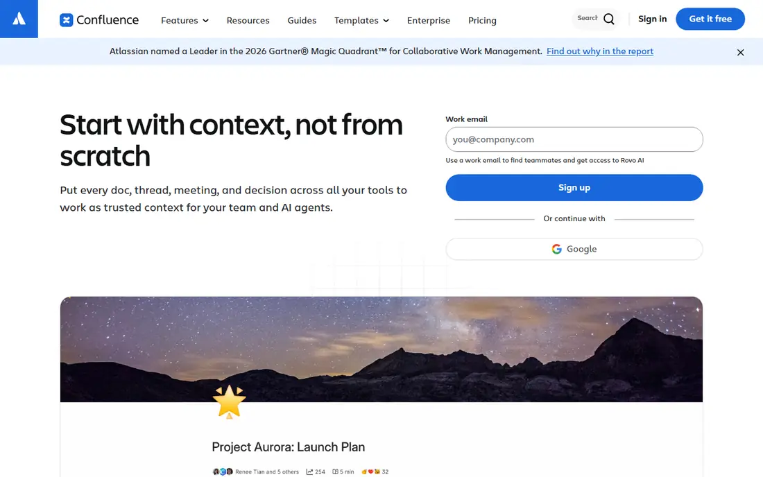 Confluence website