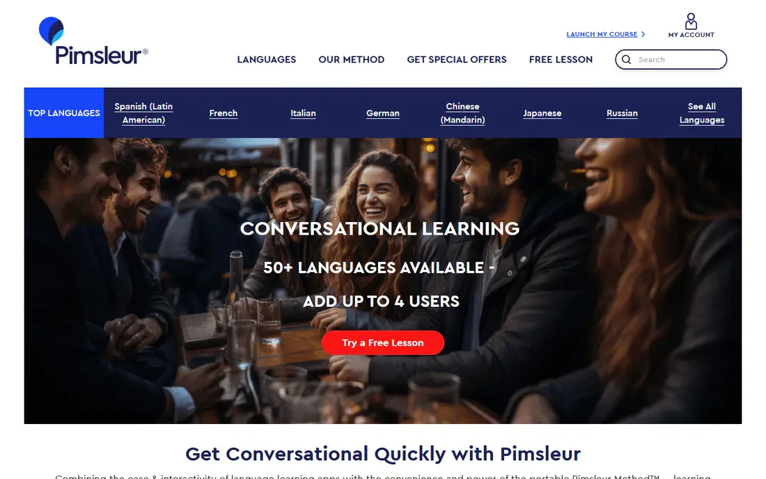 Pimsleur website