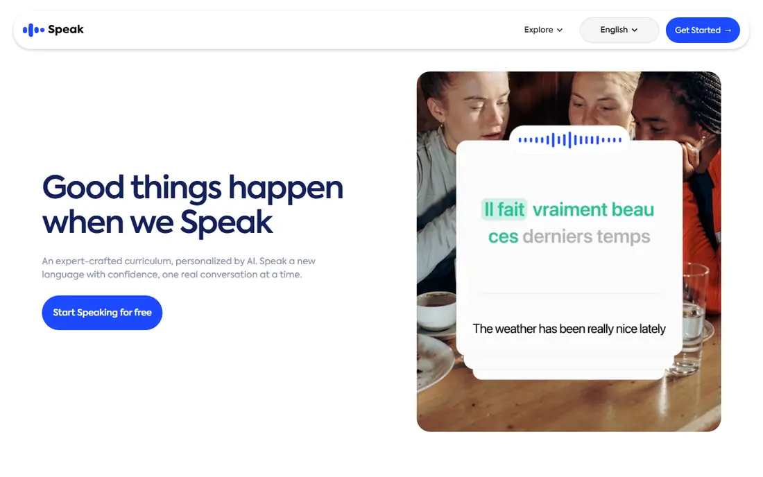 Speak website