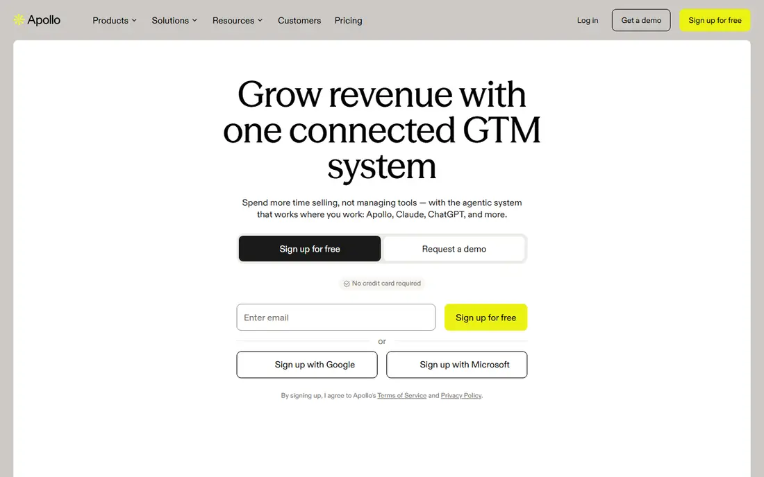 Apollo.io website