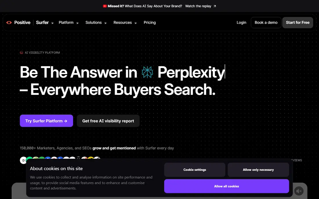 Surfer SEO website
