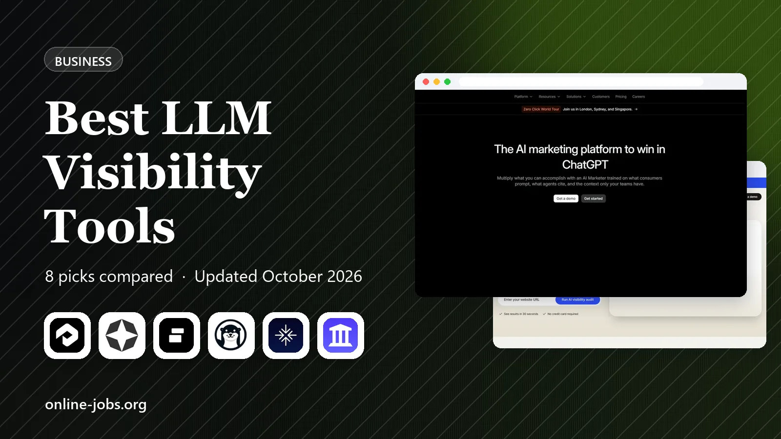 Best LLM Visibility Tools in 2026: 8 Tools Compared