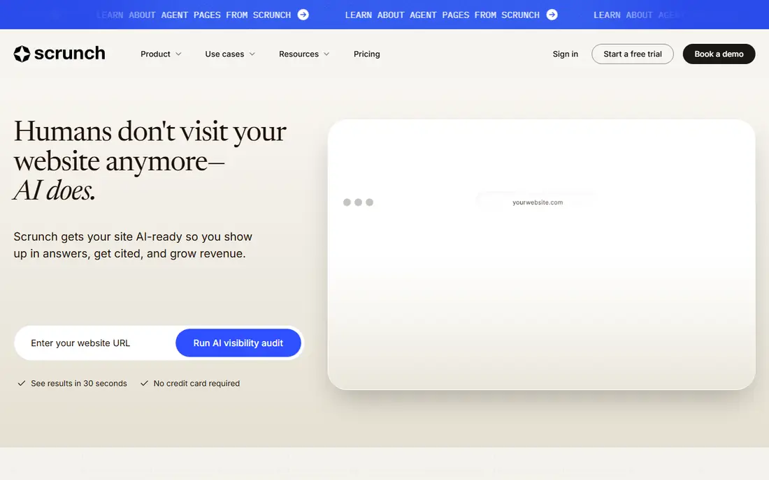 Scrunch AI website
