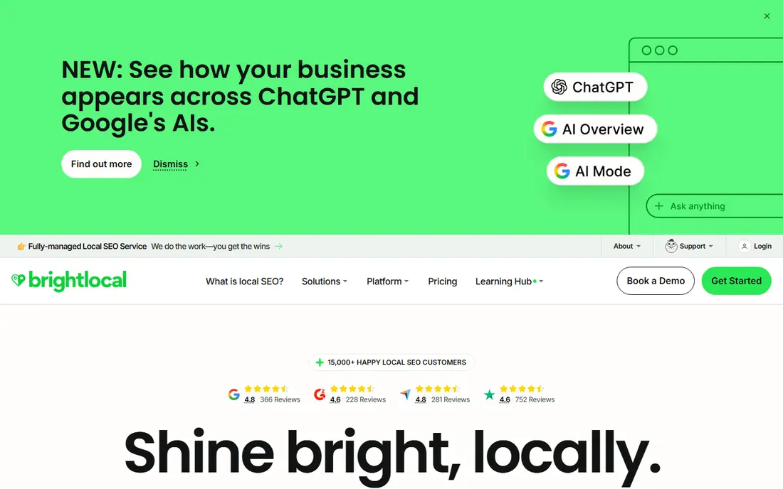 BrightLocal website