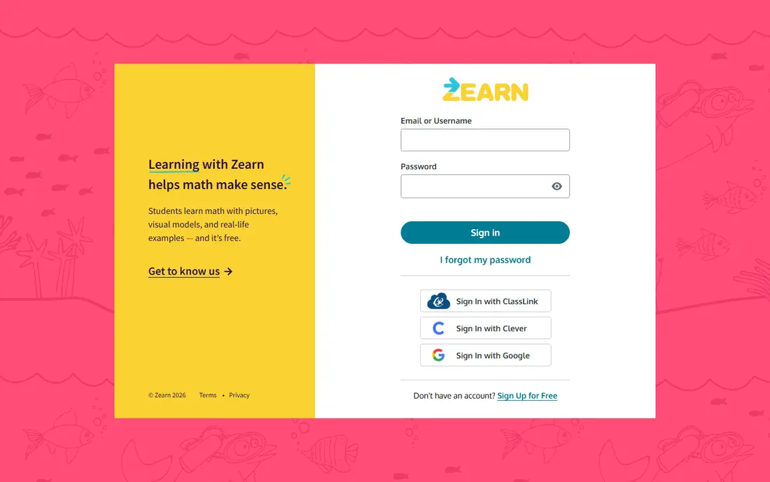 Zearn website