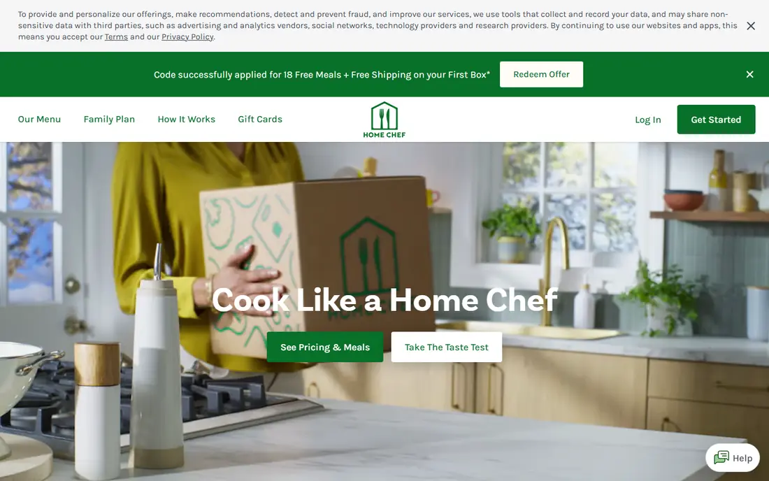 Home Chef website