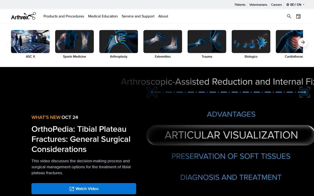 Arthrex website