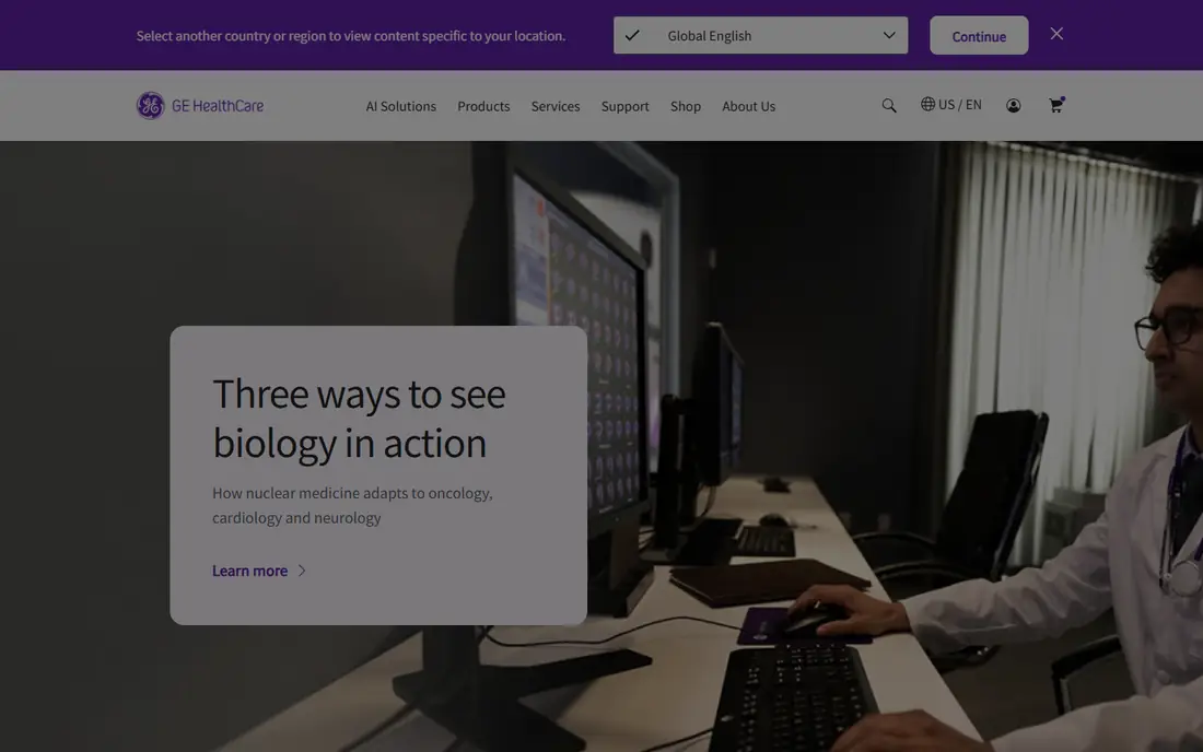 GE HealthCare website