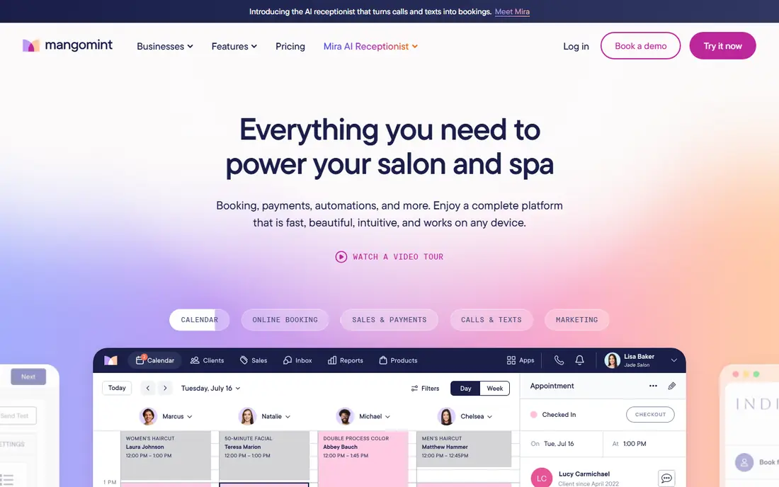 Mangomint website