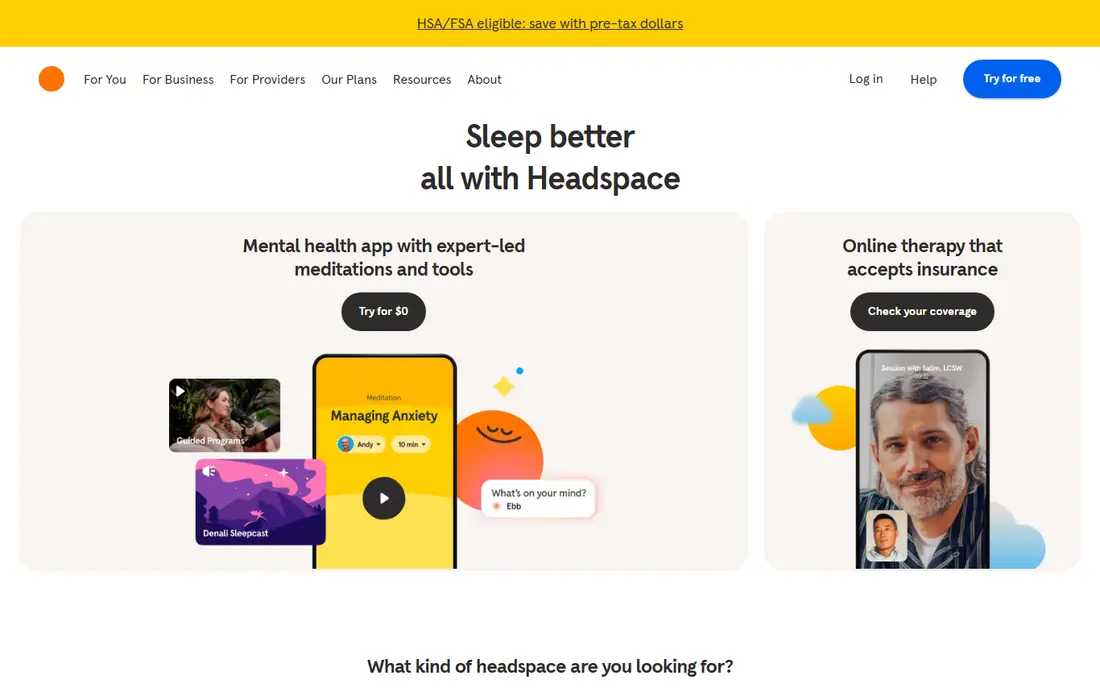 Headspace website