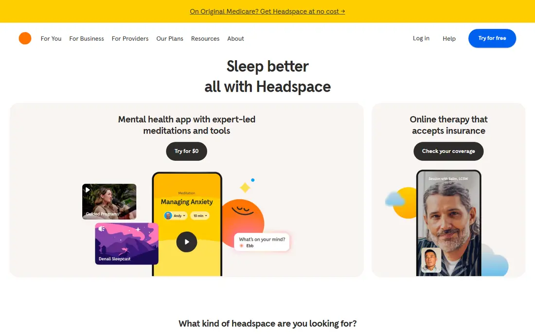 Headspace website