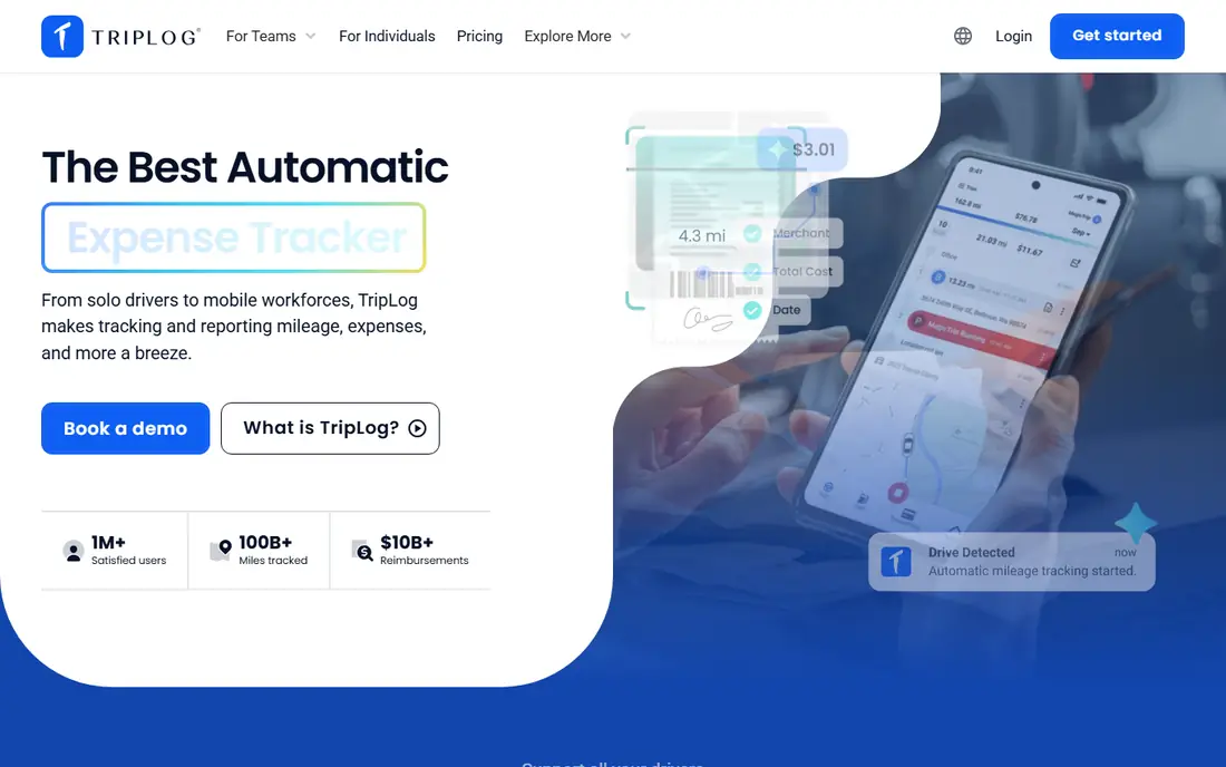 TripLog website