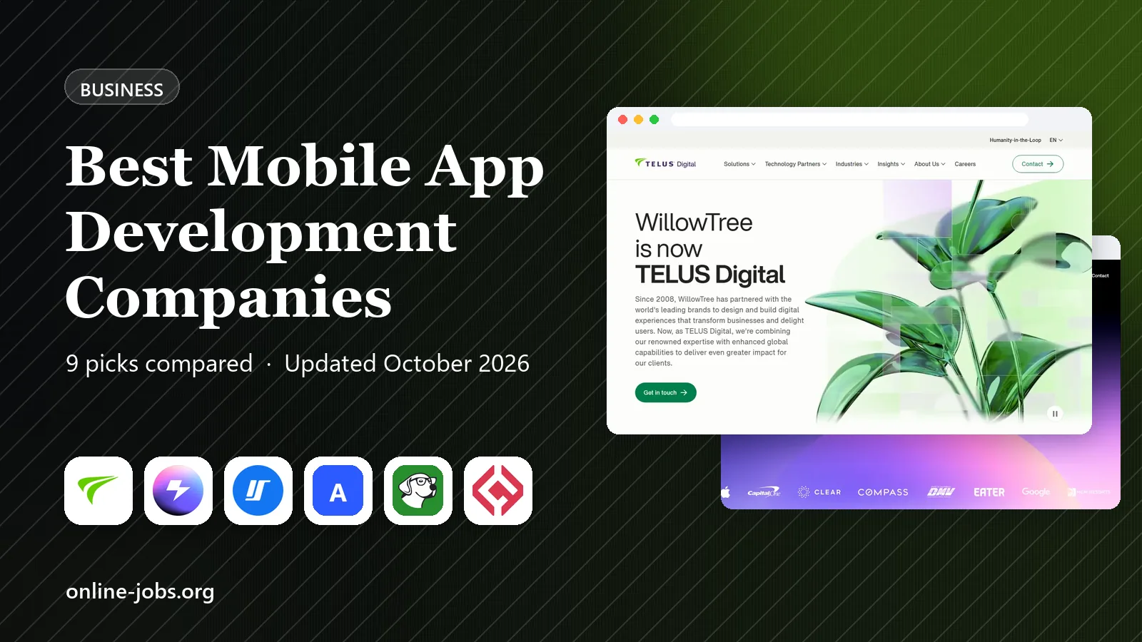 Best Mobile App Development Companies in 2026: 9 Companies Compared