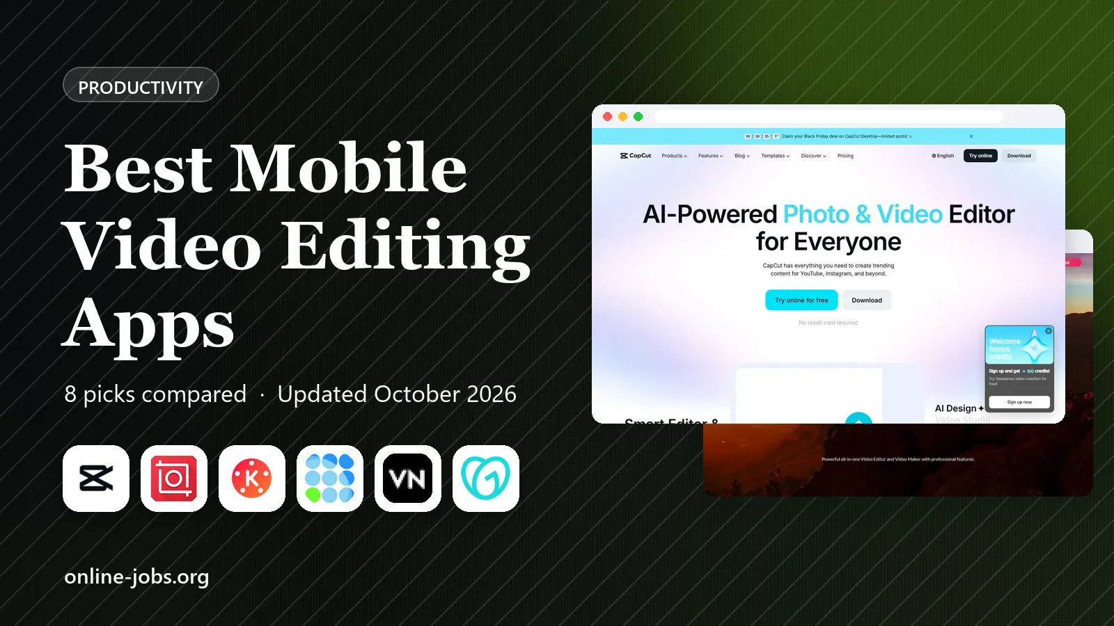 Best Mobile Video Editing Apps in 2026: 8 Apps Compared